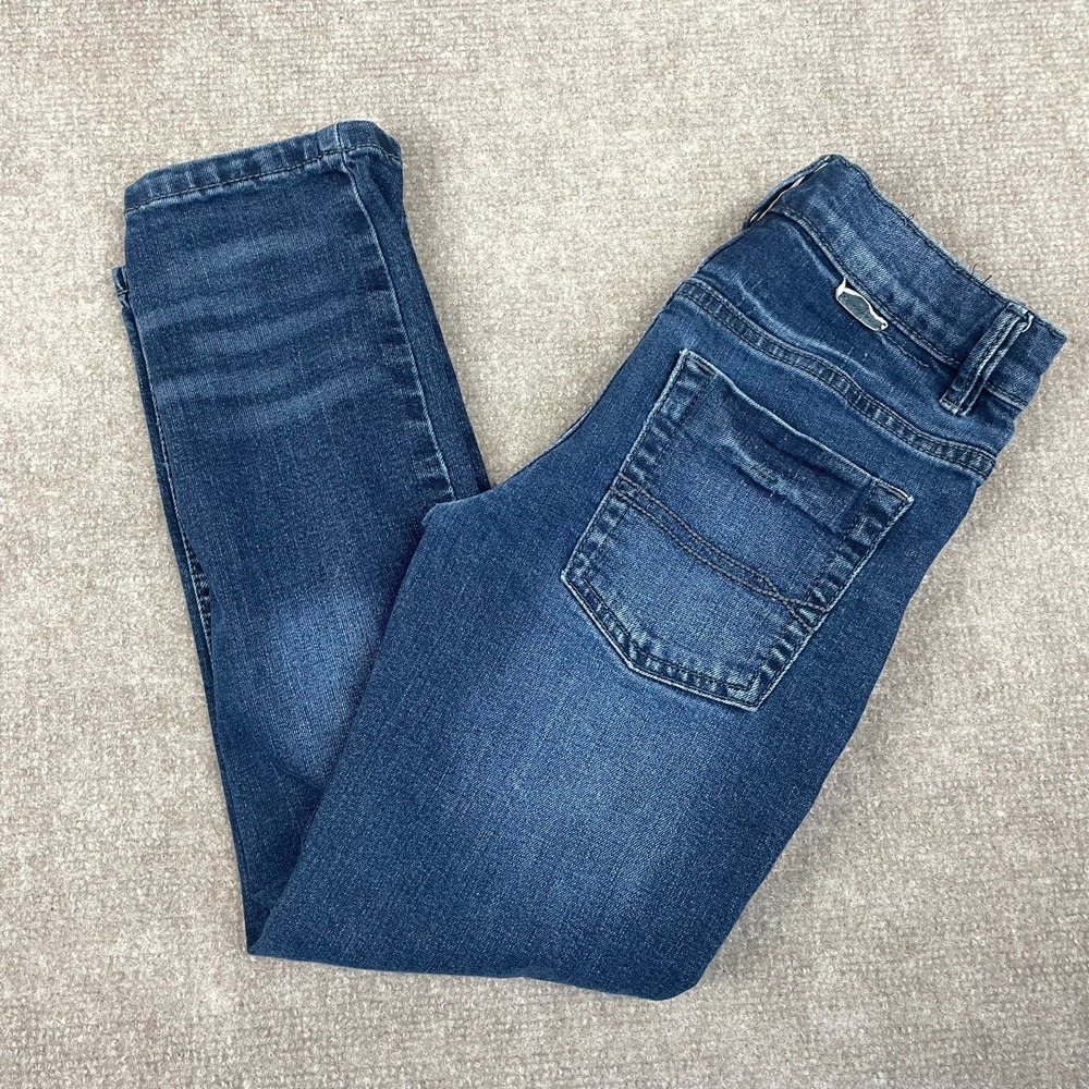 Tommy Hilfiger Jeans Womens 7 Blue Whisker Denim Cotton Regular Fit Straight Leg